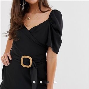 Asos wrap front mini dress with belt